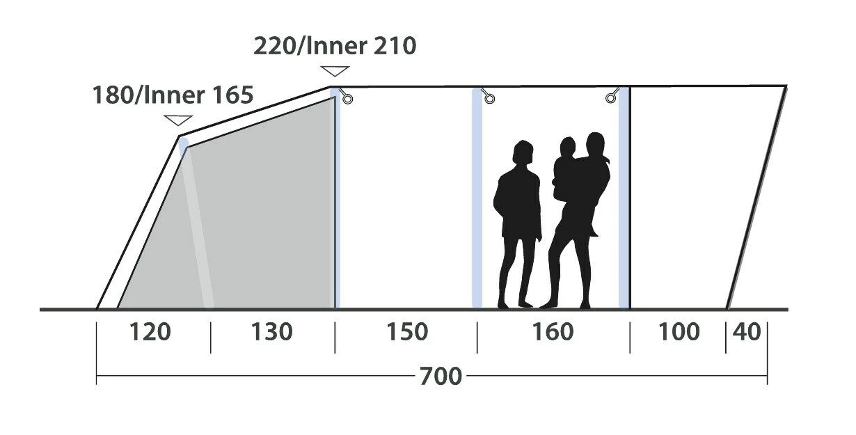 Outwell Hayward Lake 6ATC Tent (2023) 4 Outwell Hayward Lake 6ATC Tent (2023) - Image 4