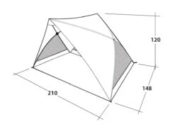 Outwell Formby Beach Shelter -CampEase Store 111229 beach shelter formby drawing perspective2