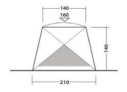 Outwell Beach Shelter Compton (2023) -CampEase Store 111230 beach shelter compton drawing other4