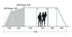 Outwell Wood Lake 6ATC Tent (2022) -CampEase Store 111267 wood lake 6atc drawing other5