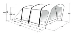 Outwell Springville 4SA Tent (2023) -CampEase Store 111275 springville 4sa drawing perspective2