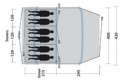 Outwell Starhill 6A Air Tent (2023) -CampEase Store 111304 starhill 6a drawing floorplan3