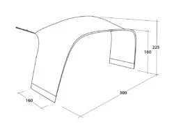 Outwell Lounge Tent Connector M (2023) -CampEase Store 111342 lounge tent connector m drawing perspective2 page 0001