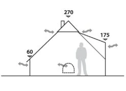 Robens Klondike Tipi Tent (2023) -CampEase Store 130083 klondike drawing elevation 3967