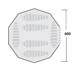 Robens Klondike Tipi Tent (2023) -CampEase Store 130083 klondike drawing floorplan 14532