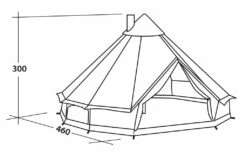 Robens Klondike Grande Tipi Tent (2023) -CampEase Store 130174 klondike grande drawing perspective 2