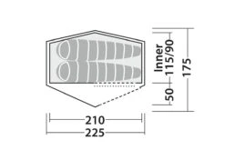 Robens Starlight 2 Tent (2022) -CampEase Store 130259 starlight 2 drawing floorplan3