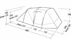 Robens Double Dreamer 4 Tent (2023) -CampEase Store 130278 double dreamer 4 drawing perspective2