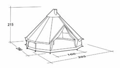 Robens Klondike S Tipi Tent (2022) 22 Robens Klondike S Tipi Tent (2022) -CampEase Store 130307 klondike s drawing perspective26