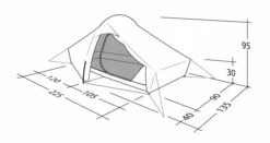 Robens Chaser 1 Tent (2022) -CampEase Store 130315 chaser 1 drawing perspective24