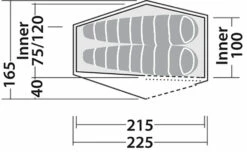 Robens Chaser 2 Tent (2023) -CampEase Store 130316 chaser 2 drawing floorplan3