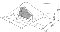 Robens Chaser 2 Tent (2023) -CampEase Store 130316 chaser 2 drawing perspective2