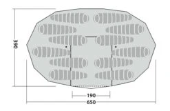 Outwell Robens Klondike Twin Tipi Tent (2023) -CampEase Store 130359 klondike twin drawing floorplan3