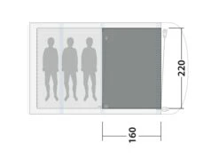 Outwell Lindale 3PA Flat Woven Carpet -CampEase Store 170857 flat woven carpet lindale 3pa drawing floorplan2