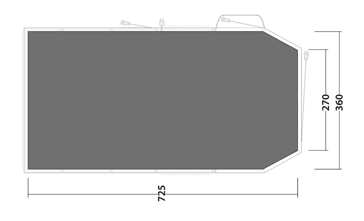 Outwell Knightdale 8PA Footprint Groundsheet - Image 2