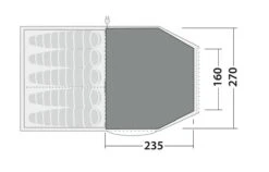 Robens Double Dreamer 5 Fleece Carpet (240*170) -CampEase Store 190063 fleece carpet double dreamer 5 drawing floorplan2