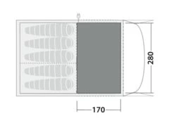Robens Fleece Carpet Wolf Moon 5XP -CampEase Store 190070 fleece carpet wolf moon 5xp drawing floorplan2