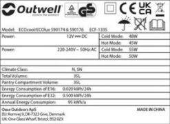 Outwell Ecocool Coolbox 35L 12/230v -CampEase Store 590174 ecocool slate grey 35 12v 230v feature photo12