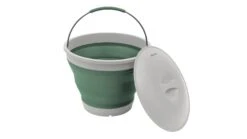 Outwell Collaps Bucket With Lid - Shadow Green (2023) -CampEase Store 651122 collaps bucket round w lid shadow green main photo1
