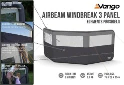Vango Airbeam Windbreak 3 Panel (Elements Proshield) -CampEase Store airbeam windbreak 3 panel elements proshield high res