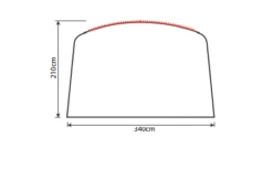 Outdoor Revolution Airedale 5.0s Front Sun Canopy -CampEase Store airedale 5s sun canopy drawing 3