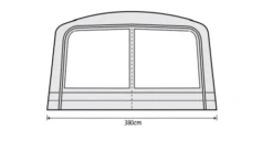 Outdoor Revolution Airedale 6.0s / 6.0se Front Porch Extension -CampEase Store airedale 6s se front porch extension fp 2