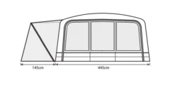 Outdoor Revolution Airedale 7.0SE Tent (2022) -CampEase Store airedale 7se floorplan 3