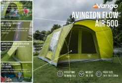 Vango Airbeam Vango Avington Flow Air 500 Tent (2022) -CampEase Store avington flow air 500 low res