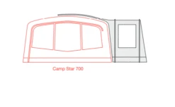 Outdoor Revolution Camp Star Side Porch (500xl, 600, 700) (2022) -CampEase Store campstar side porch floorplan 5 1
