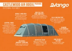 Vango Airbeam Vango Castlewood Air 800XL Tent Package (2023) -CampEase Store castlewood air 800xl package