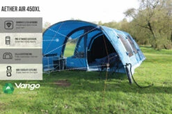 Vango Airbeam Vango Aether Air 450XL Tent (2022) -CampEase Store earth collection airbeam infographics call outs6