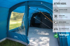 Vango Aether Poled 450XL Tent (2022) -CampEase Store earth collection poled infographics call outs5