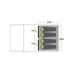 Zempire Evo TM V2 Air Tent (2023) -CampEase Store evo tm 0197003 floor plan 001 b