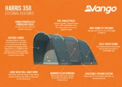 Vango Harris 350 Poled Tent (2023) -CampEase Store harris 350 infographic