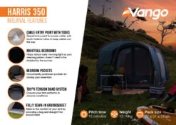 Vango Harris 350 Poled Tent (2023) -CampEase Store harris 350 infographic2