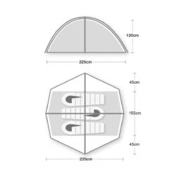 Wild Country Helm Compact 3 Tent (2023) -CampEase Store helm compact 3 floorplan 1500px 72dpi