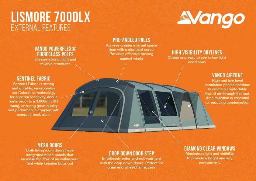 Vango Lismore 700DLX Poled Tent Package (2023) 3 Vango Lismore 700DLX Poled Tent Package (2023) - Image 3