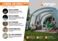 Vango Airbeam Vango Lismore Air 600XL Tent Package (2023) -CampEase Store lismore air 600xl package2 1