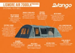 Vango Airbeam Vango Lismore Air 700DLX Tent Package (2023) -CampEase Store lismore air 700dlx package