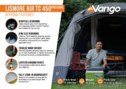 Vango Airbeam Vango Lismore Air TC 450 Tent Package (2023) -CampEase Store lismore air tc 450 package2