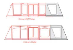 Outdoor Revolution O-Zone XTR Safari Front Porch Extension -CampEase Store safari extension floorplans 2