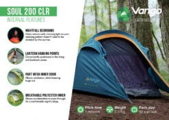 Vango Soul 200 CLR Tent -CampEase Store soul 200 clr infographic lr2