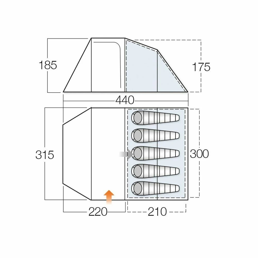 Vango Skye 500 Tent (2022) 2 Vango Skye 500 Tent (2022) - Image 2