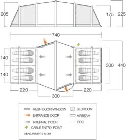 Vango Airbeam Vango Vesta Air 850xl Tent (2023) Bundle -CampEase Store vango 2022 tents floorplan vesta air 850xl