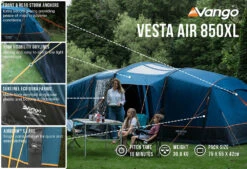 Vango Airbeam Vango Vesta Air 850xl Tent (2023) Bundle -CampEase Store vesta air 850xl low res2